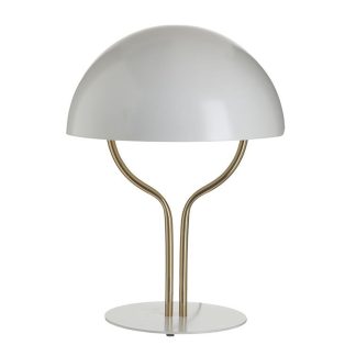 Φωτιστικό Επιτραπέζιο Μεταλλικό Χρυσό/Λευκό Φ30x42cm Inart 3-15-716-0243