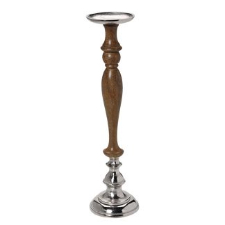 Κηροπήγιο μεταλλικό/ξύλινο 46cm Espiel VAL5049
