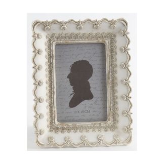 Κορνίζα εκρού/χρυσή 10x15cm Inart 3-30-325-0169