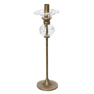 Κηροπήγιο μεταλλικό-γυάλινο 43,5cm Espiel FUT328