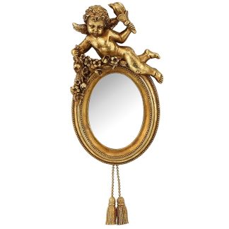 Καθρεπτάκι άγγελος εξ.διαστ. 9,50x22,5cm χρυσό Papshop KI79