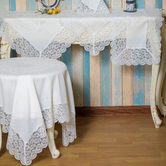 Τραπεζομάντηλο λευκό 160x260cm Liolios Home 1591 QZ1600053