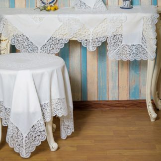 Τραπεζομάντηλο λευκό 160x260cm Liolios Home 1592 QZ1600053