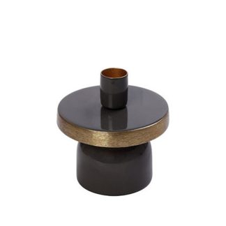 Κηροπήγιο μεταλλικό γκρι/χρυσό 10cm Espiel AKA226K6