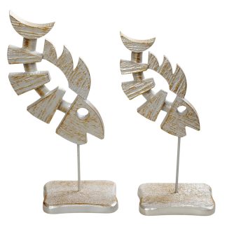 Επιτραπέζιο διακοσμητικό σετ/2 ψαροκόκαλο πολυρεζίνη Espiel LOP143