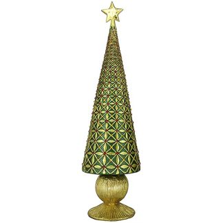 Έλατο επιτραπέζιο diamond πρασινό/χρυσό 43cm HomeGuru 25029 KD139