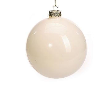 Μπάλα γυάλινη διάφανη cream 10cm HomeGuru 24263 BL343_b