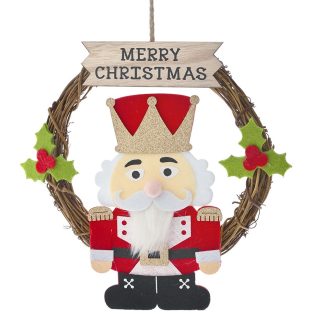 Κρεμαστό στολίδι σχέδιο στρατιώτη κόκκινο τσόχινο 22cm Iliadis 82570