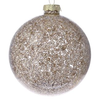 Μπάλα σετ/4 χρυσή γυάλινη 10cm Iliadis 78692