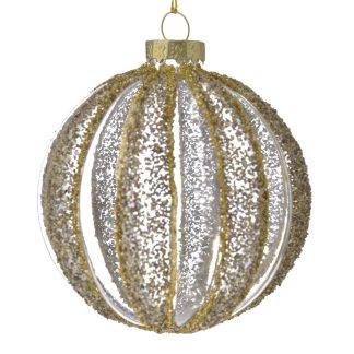 Μπάλα σετ/6 χρυσή γυάλινη 8cm Iliadis 83180