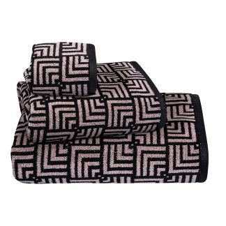 Πετσέτες σετ 3τμχ nude/μαύρο Greenwich Polo Club 2676