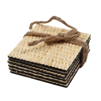 Σουβέρ σετ 6 τετράγωνα ψάθα 10x10x0,3cm Espiel GAR116K6