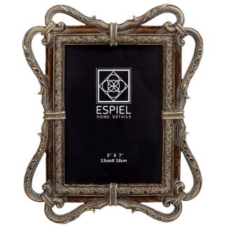 Κορνίζα πολυρεζίνης χρυσή αντικέ 19,8x1,8x24,3cm Espiel ZEK331