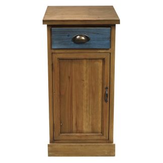 Κομοδίνο ξύλινο καφέ/μπλε 70cm Espiel ZAK208