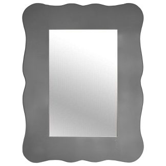 Καθρέπτης τοίχου ξύλινος ασημί 60x80cm Inart 3-95-666-0001