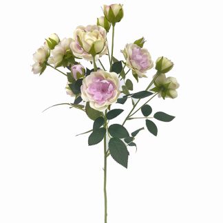 Μπουκέτα τριαντάφυλλα κρεμ/λιλά 55cm Zaros 25880 AX826
