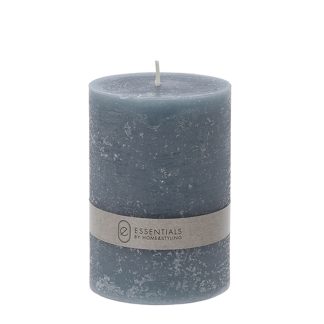 Κερί κορμός ρουστίκ γκρι/μπλε 7x7x10cm Zaros 26221 CA422