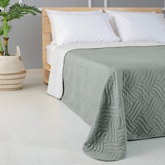 Ξενοδοχειακό καπιτονέ κουβερλί σχ.κύμα δυο όψεων μονό 160x240cm Joli