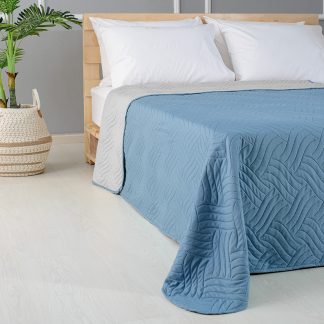 Ξενοδοχειακό καπιτονέ κουβερλί Σχ.κύμα δυο όψεων king (υπέρδιπλο) 240x260cm Joli