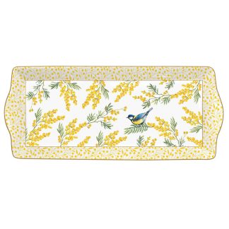 Πιατέλα Mimosa ορθογώνια πορσελάνης 35x15cm Marva 1109MIMO