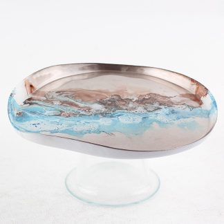 Πιάτο με πόδι Volcano γυάλινο 21cm Marva 839035