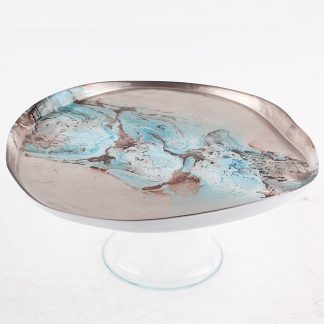 Πιάτο με πόδι Volcano γυάλινο 28cm Marva 839036