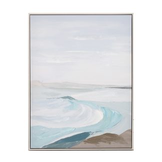 Πίνακας ελαιοτυπία σε καμβά αφηρημένη τέχνη "Ακτή" 76x100cm HomeGuru 26029 PI354