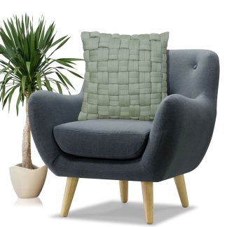 Μαξιλαράκι with polyfiller pistachio green 50x50cm Liolios Home 2300 CLUSP