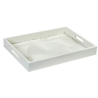 Δίσκος ξύλινος λευκός 42x30cm Espiel DAF108