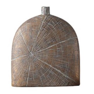 Βάζο ανάγλυφο χρυσό πολυρεζίν 24,5x7,5x26cm Espiel FIK210