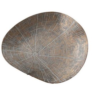 Πιατέλα διακοσμητική ανάγλυφη χρυσή πολυρεζίν 41x33,5x8cm Espiel FIK212