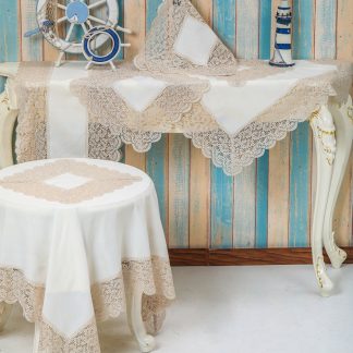 Τραπεζοκαρέ cappucino 85x85cm Liolios Home 001595 QZ1600053