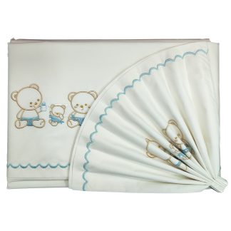 Σεντόνια κούνιας σετ/3 junior blue bears 110X160, 40X50 Joli