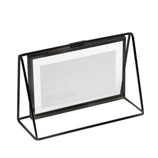 Κορνίζα μεταλλική μαύρη landscape 2 όψεων 10x15cm Espiel FAM580