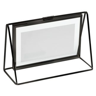 Κορνίζα μεταλλική μαύρη landscape 2 όψεων 13x18cm Espiel FAM581