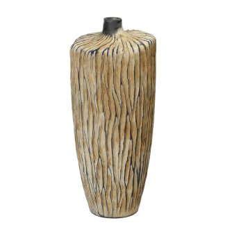Βάζο μπεζ κεραμικό 14x14x31cm Espiel TAS244