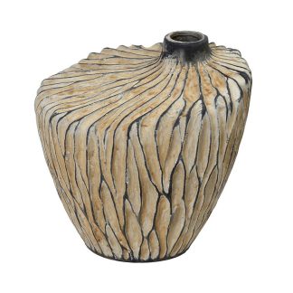 Βάζο μπεζ κεραμικό 15,2x15,2x15,3cm Espiel TAS246