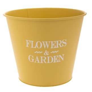 Κουβαδάκι κίτρινο μεταλλικό (flowers&garden) 30x25cm Iliadis 85641