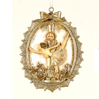 Στολίδι κρεμαστό polyresin καρυοθραύστης/χορευτρια χρυσό 8cm Vetur BV 11289