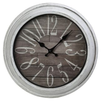 Ρολόι τοίχου πολυρεζίν λευκό 30,5x4,4cm Espiel ROL608