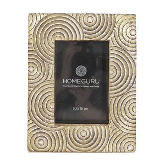 Κορνίζα "κύκλος" polyresin χρυσή 18x2,6x23cm Zaros 26643 KO216