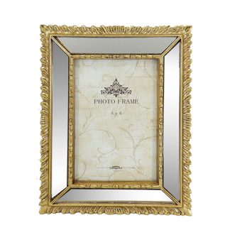 Κορνίζα polyr χρυσή με καθρέπτη 17x22cm Zaros 25588 KO170