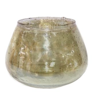 Κηροπήγιο γυάλινο ρεσό με ειδική υάλωση 14x14x11cm Zaros 25665 IN205