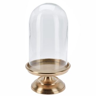 Stand candy με γυάλινη καμπάνα 16,5x16,5x23,5cm Zaros 26587 HE603