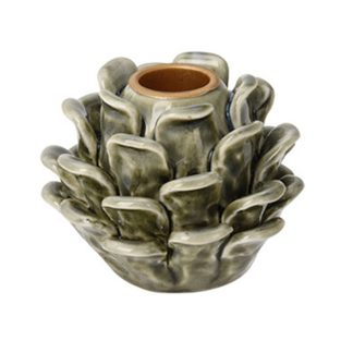 Κηροπήγιο κουκουνάρι πράσινο 8,5x6,5cm Zaros 26489 CA445