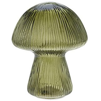 Μανιτάρι διακοσμητικό γυάλινο 15led πράσινο 16,5x16,5x20cm Zaros 26532 XM845