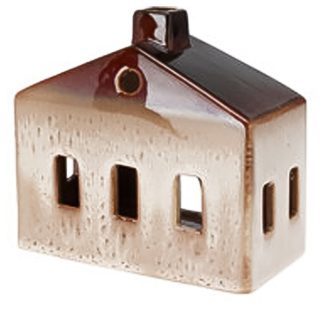 Σπιτάκι κεραμικό με φως 13x6,3x12,3cm Zaros 26533 XM846