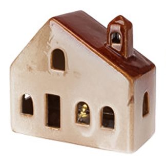 Σπιτάκι κεραμικό με φως 13x6,3x12,3cm Zaros 26533 XM846