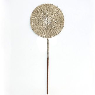 Κλαδί coin beaded spray shampagne 51x16cm Zaros 26376 AX858