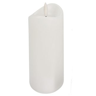 Κερί led με timer λευκό 7x12,5cm Zaros 26472 CA428